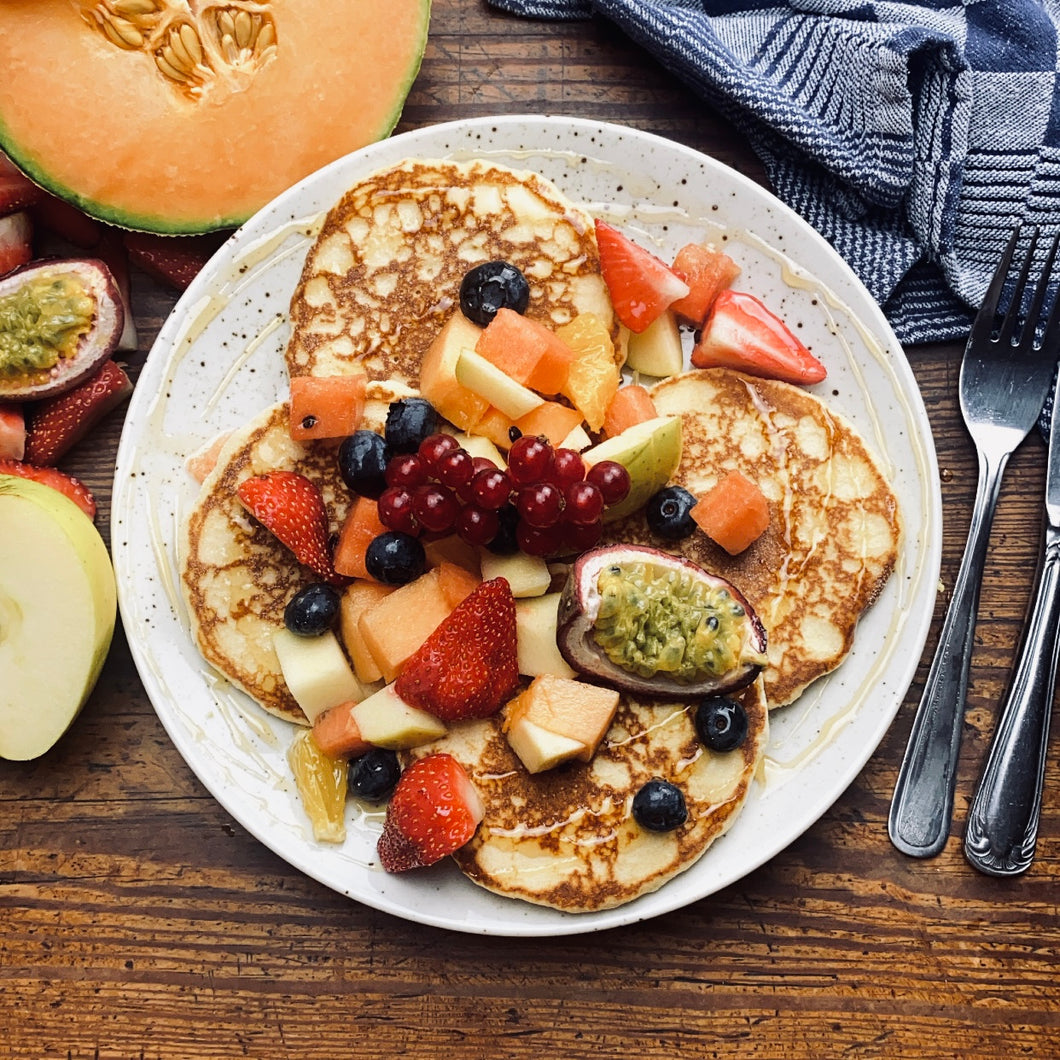 🥞 Pancakes met vers fruit en agave