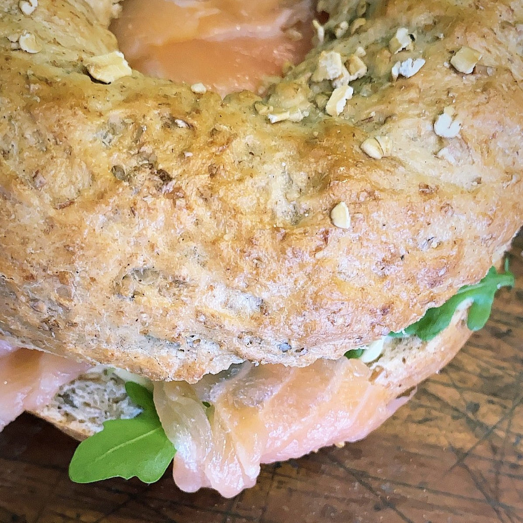Bagel met zalm